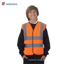 Orange Yellow High Visibility Kids Safety Vest,Reflective Hi Viz Waistcoat For Riding Day and Night Use